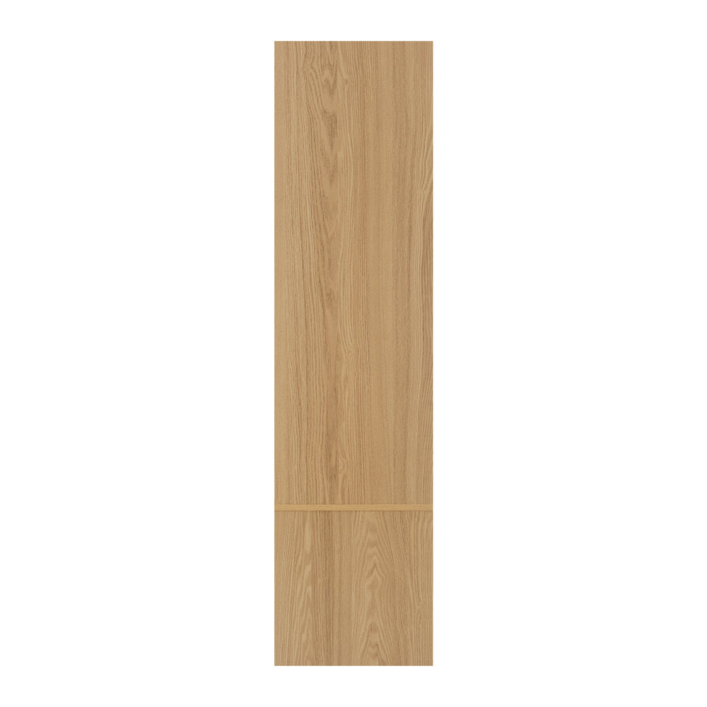 Oikiture Open Wardrobe 2 Shelves Hanging Rail Natural