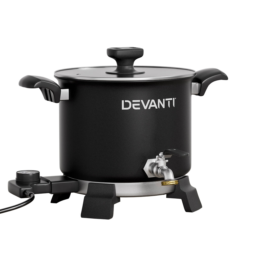 Devanti 5L Candle Wax Melter with Quick Pour Spout and Safety Features - 1200W Electric Melting Pot