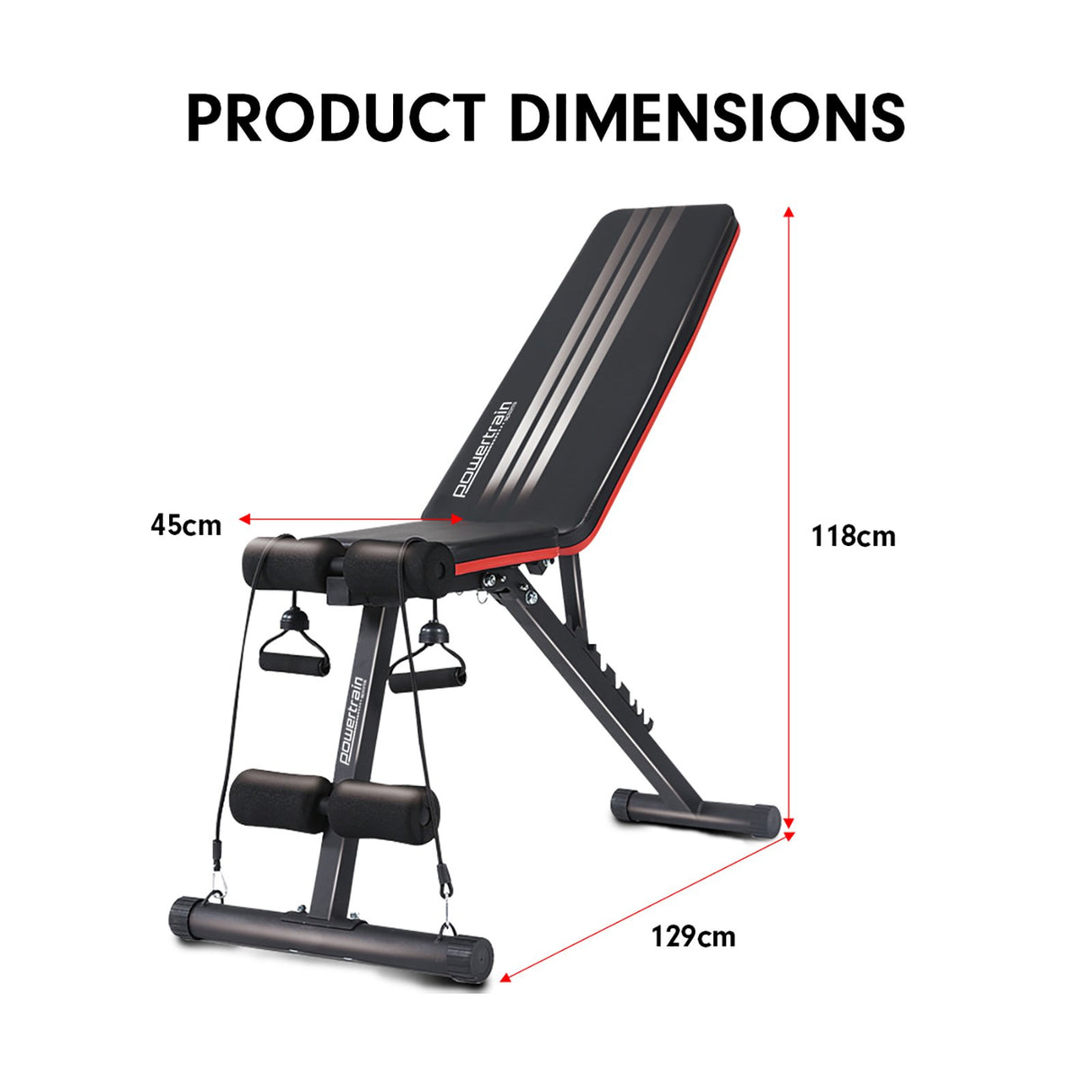 Powertrain Adjustable Incline Decline Exercise Bench