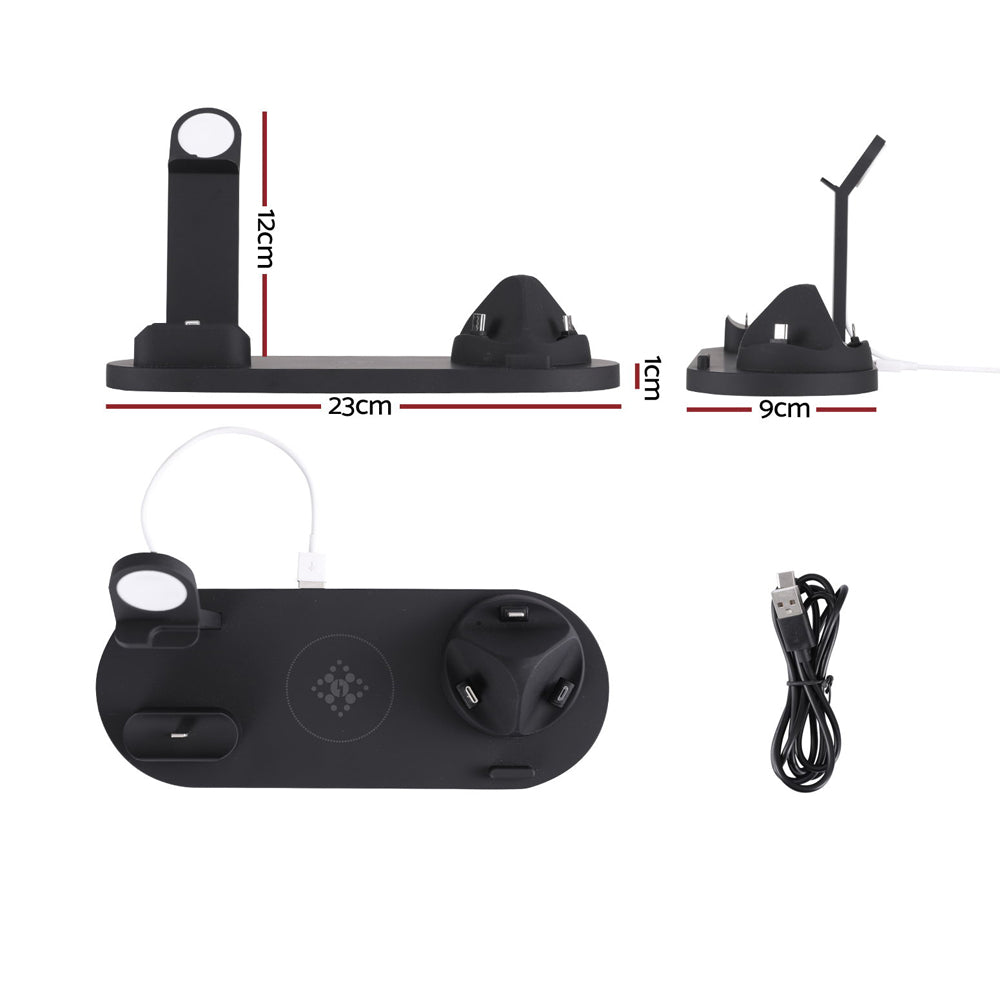 Devanti 15W 4-in-1 Wireless Charging Station for Phones, AirPods, and iWatch