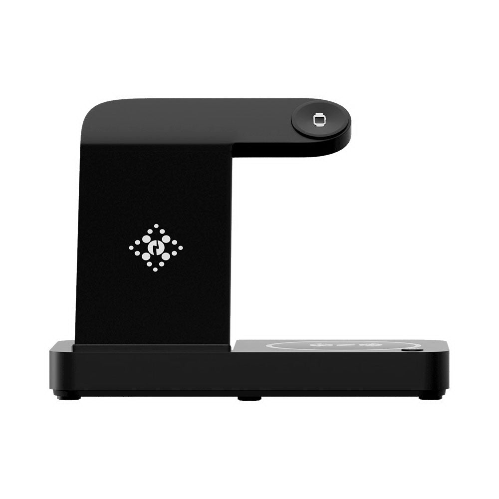 Devanti 4-in-1 Fast Wireless Charging Station for Phones, iWatches & Airpods - Black