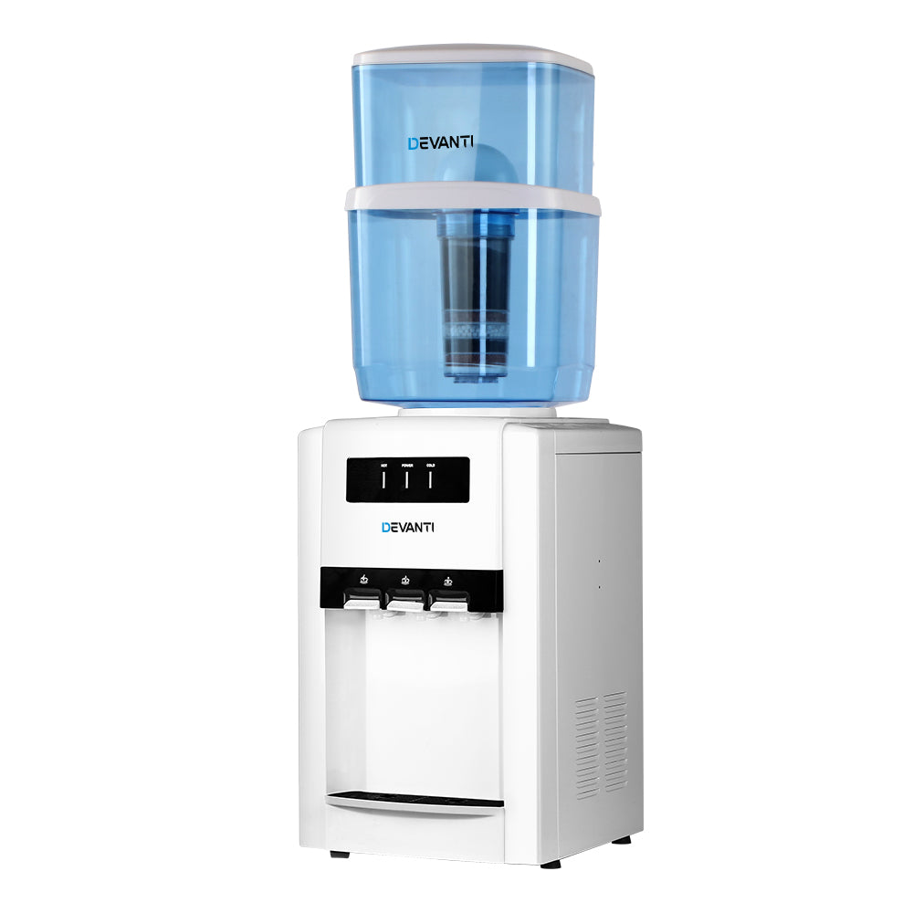 Devanti Water Cooler Dispenser Bench Top 22L w/2 Filter