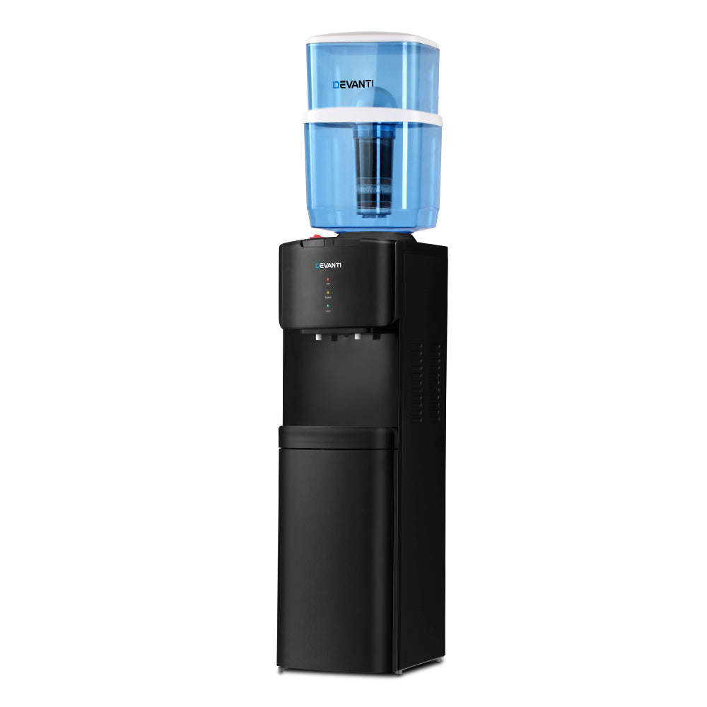 Devanti Water Cooler Dispenser Stand 22L Bottle Black w/2 Filter