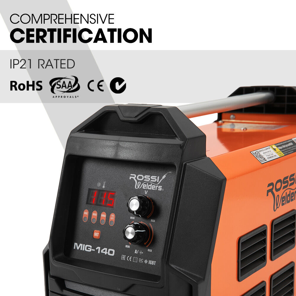 ROSSI 140A MIG/MAG/MMA/ARC/TIG Multi-Purpose Welder MIG-140, Flux/Solid Wire/CO2 Or Argon Gas
