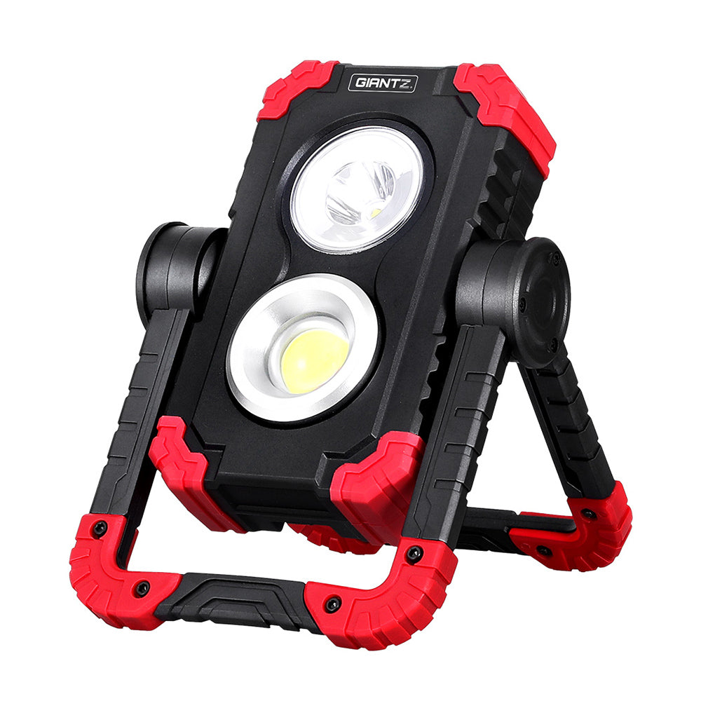 Giantz Portable LED Work Light - Rechargeable Cordless Torch with 360? Rotation and Power Bank??