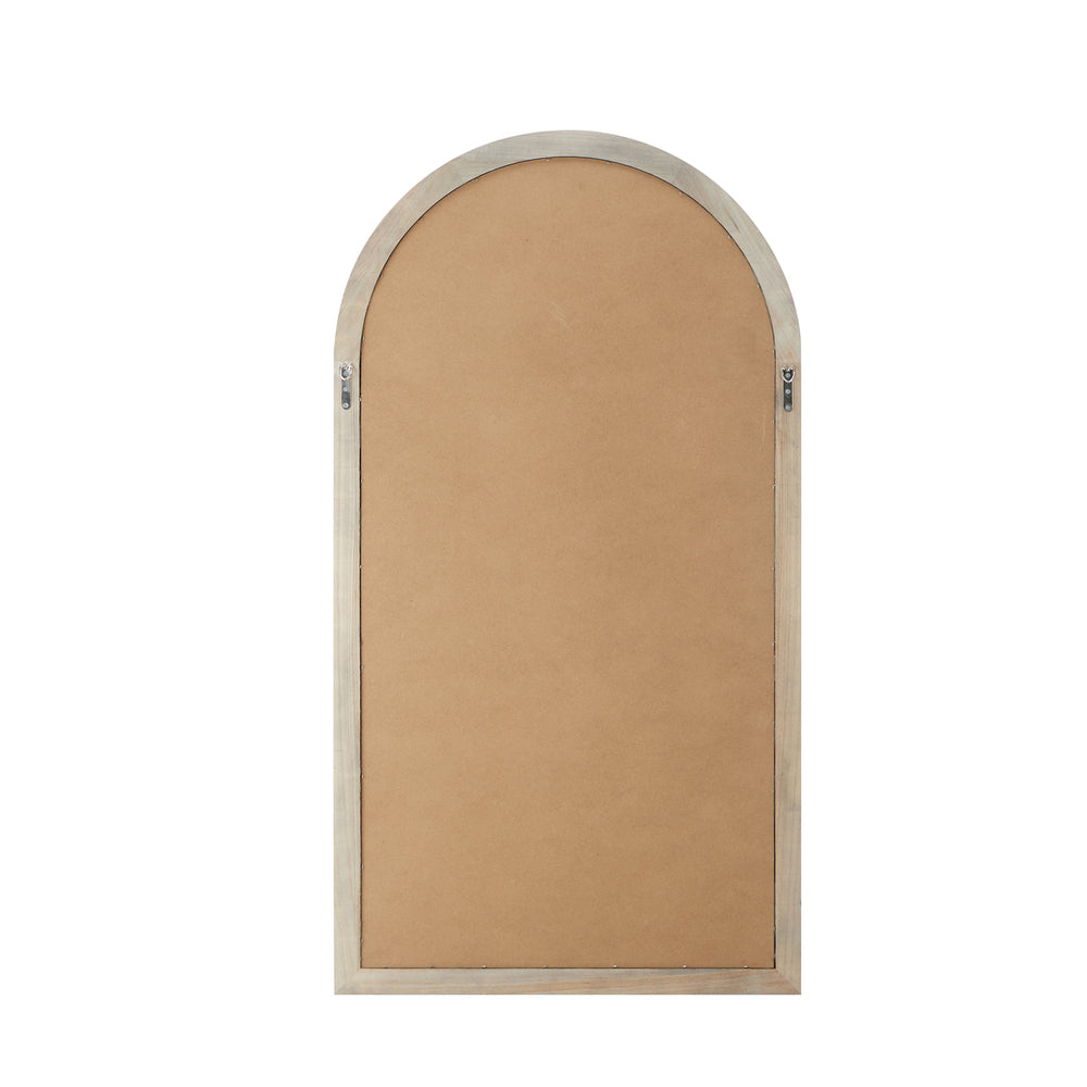 Oikiture Window Mirror Arched Wall Mirror 130x70cm Black