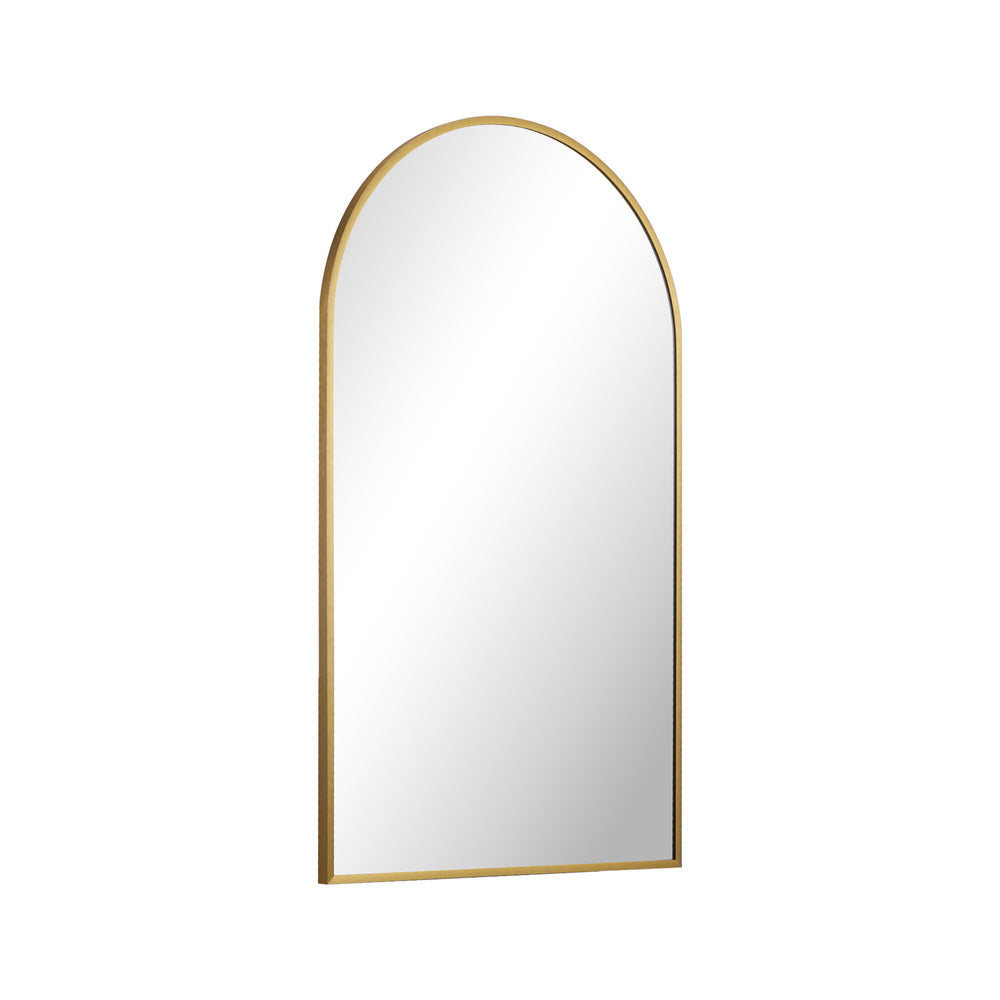 Oikiture Wall Mirror 86x50cm Arched Gold