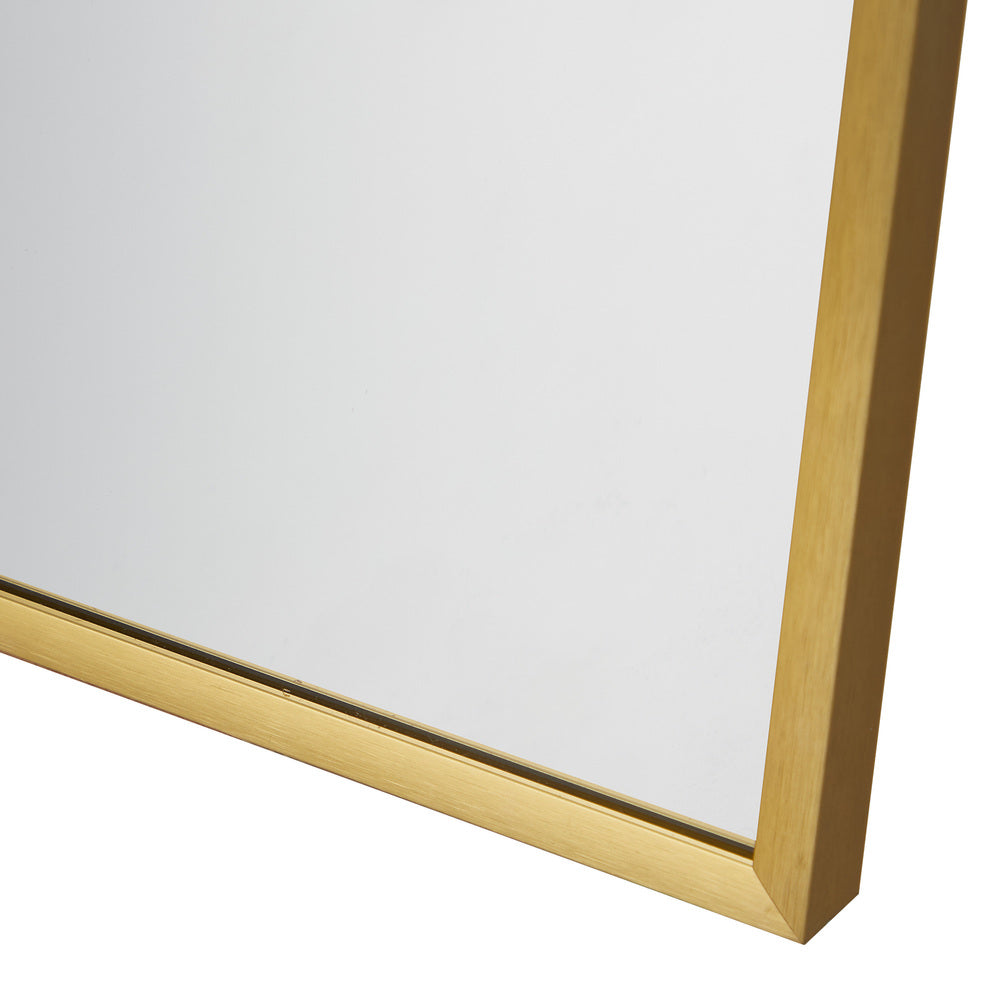 Oikiture Wall Mirror 86x50cm Arched Gold