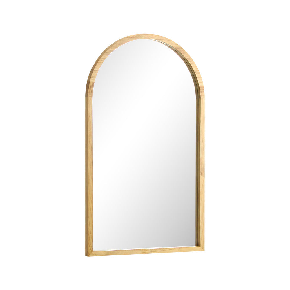 Oikiture Wall Mirror Wooden Frame Arched 86 x 50cm