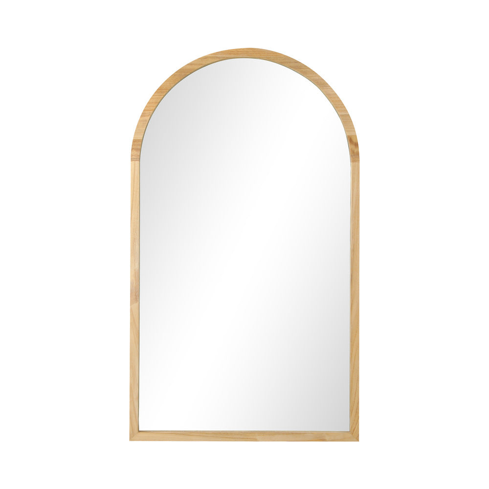 Oikiture Wall Mirror Wooden Frame Arched 86 x 50cm