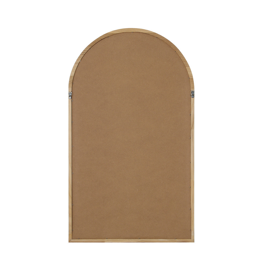 Oikiture Wall Mirror Wooden Frame Arched 86 x 50cm