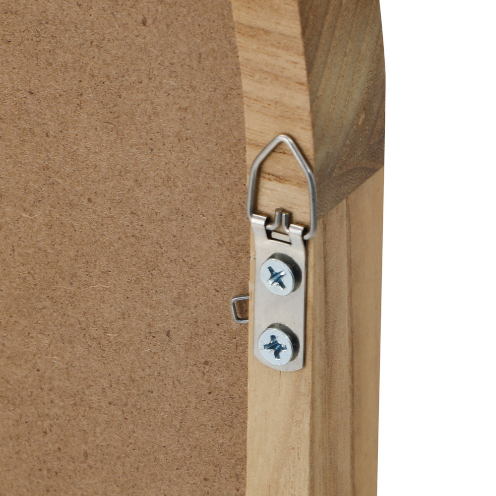 Oikiture Wall Mirror Wooden Frame Arched 86 x 50cm