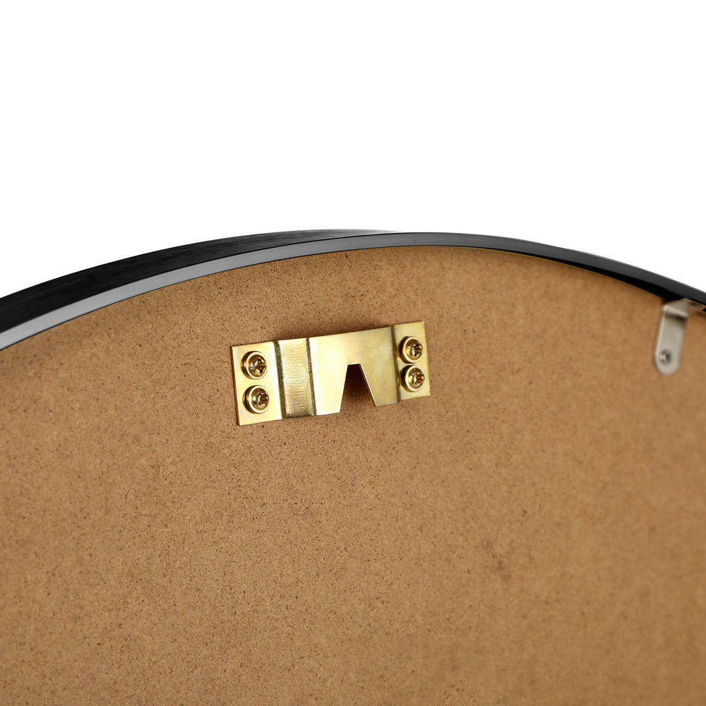 Oikiture Wall Mirror Round 50cm Black