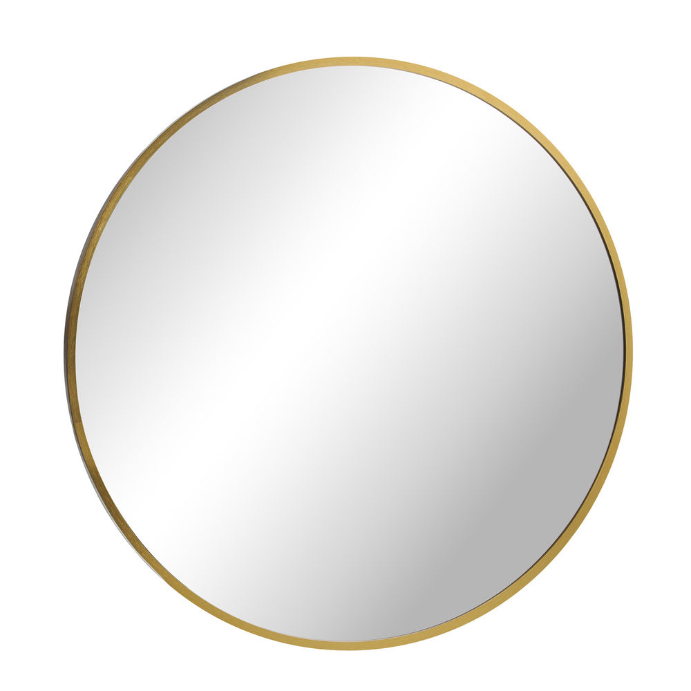 Oikiture 60cm Wall Mirror Round Gold