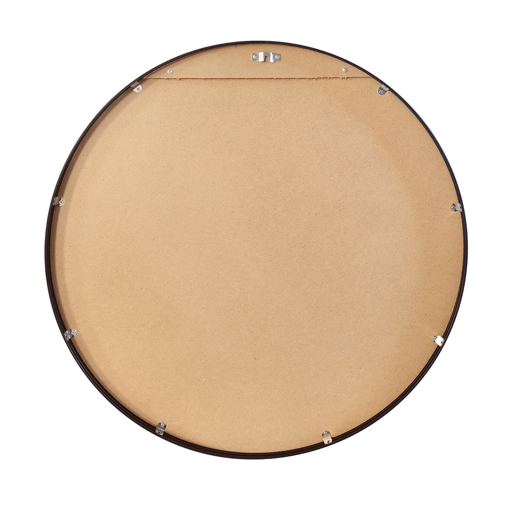 Oikiture Wall Mirror Round 70cm Black