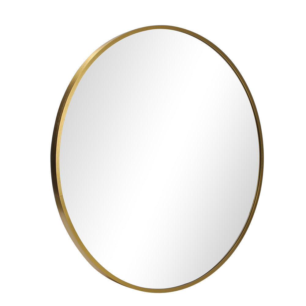 Oikiture Wall Mirror Round 70cm Gold