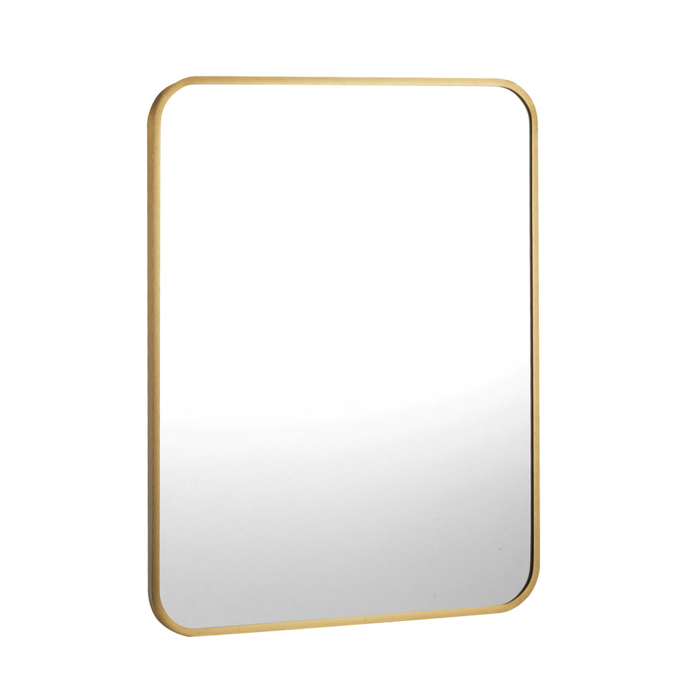 Oikiture Wall Mirrors Gold Metal Frame 65x50cm Rectangle