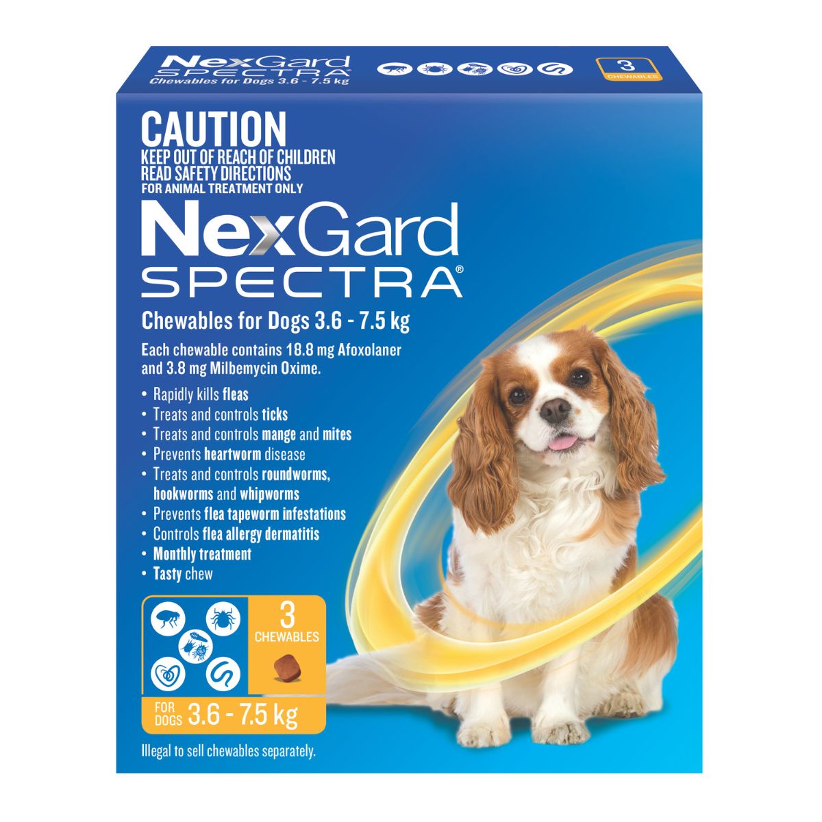 NexGard Spectra Dogs 3.6-7.5kg 3pk-2006732766141616128