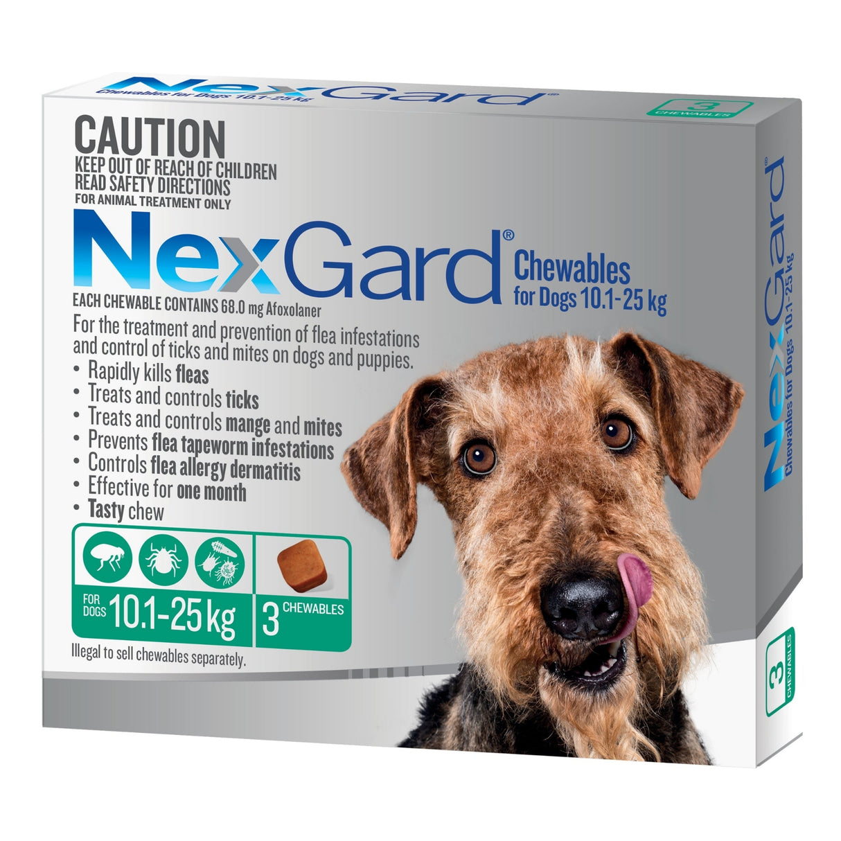 Nexgard Large Dogs 10.1-25Kg Green 3pk-2017004949296254976