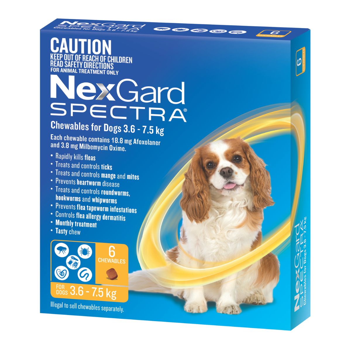 NexGard Spectra Dogs 3.6-7.5kg 6pk-2018816668981137410