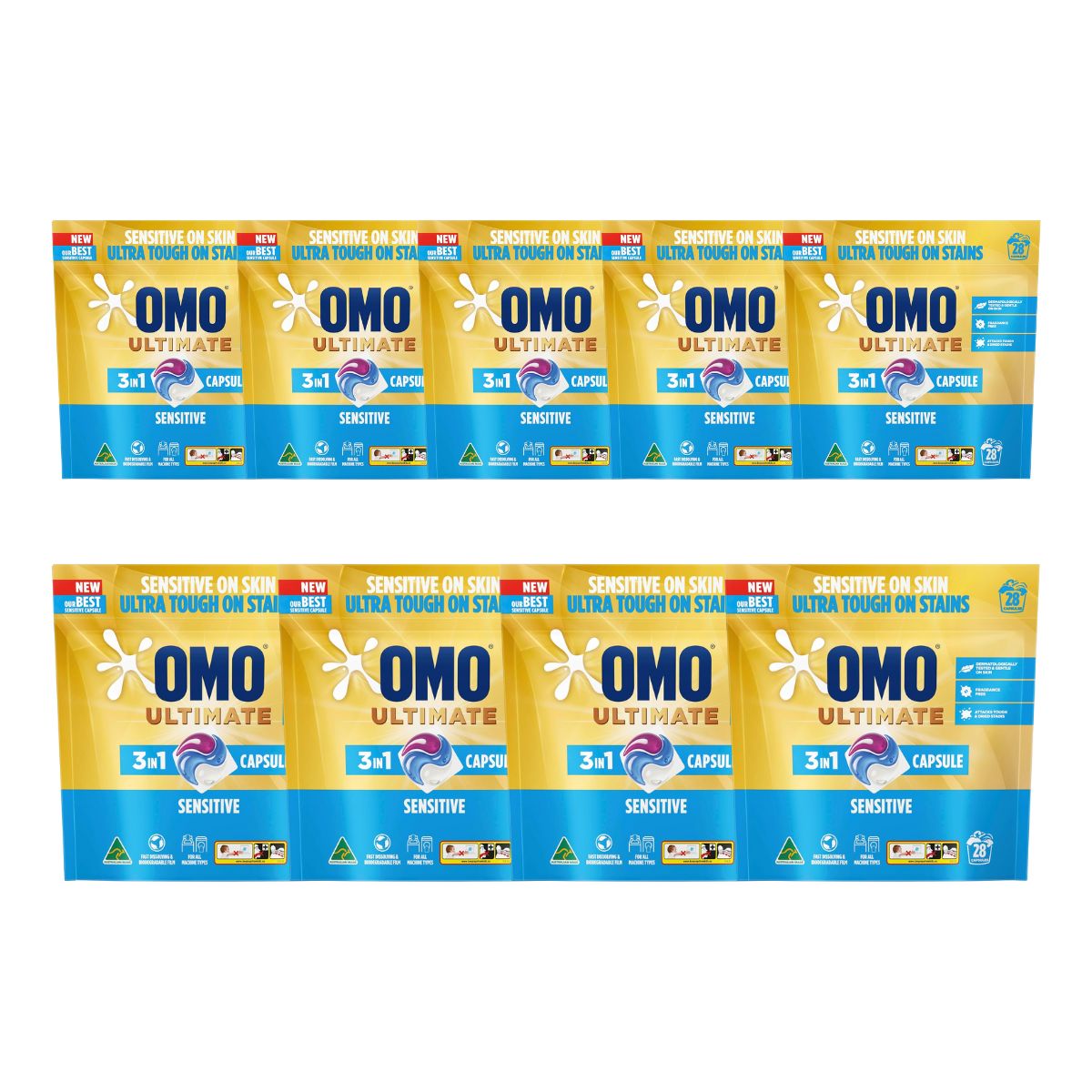Omo Ultimate 3in1 Sensitive 252 Laundry Capsules-1960920166321754112
