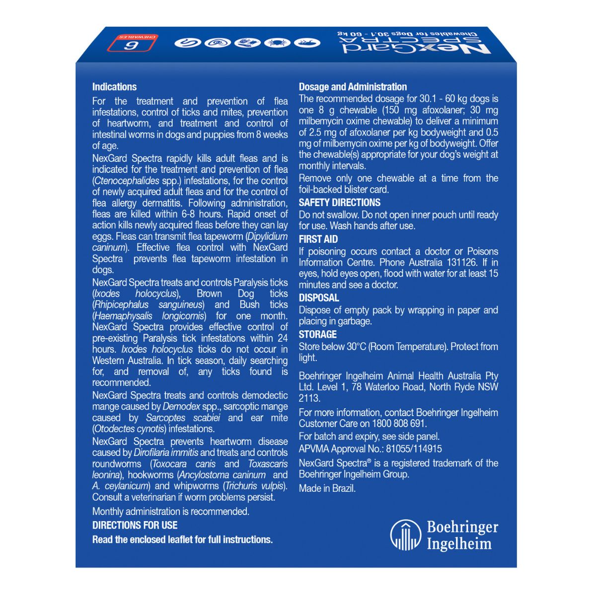 NexGard Spectra Dogs 30.1-60kg 6pk-2018816694658666497