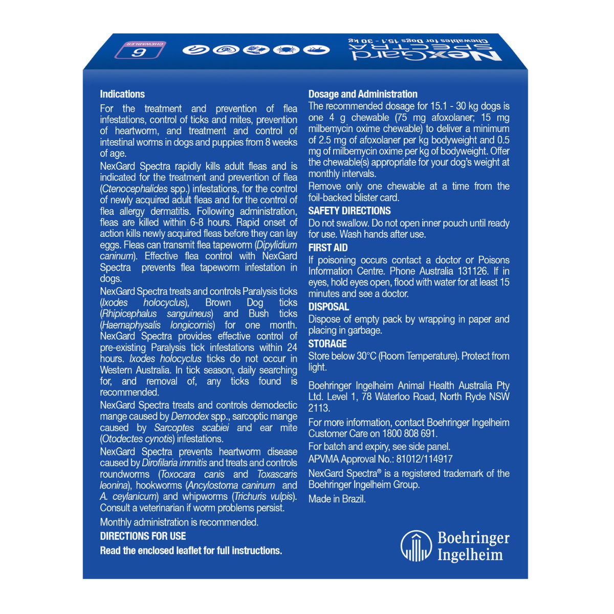 NexGard Spectra Dogs 15.1-30kg 6pk-2006732764975599617