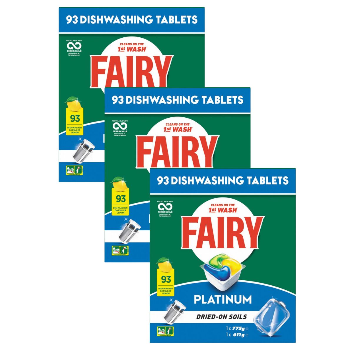 Fairy Platinum x 279 Lemon Dishwasher Tablets-2006732779542417410