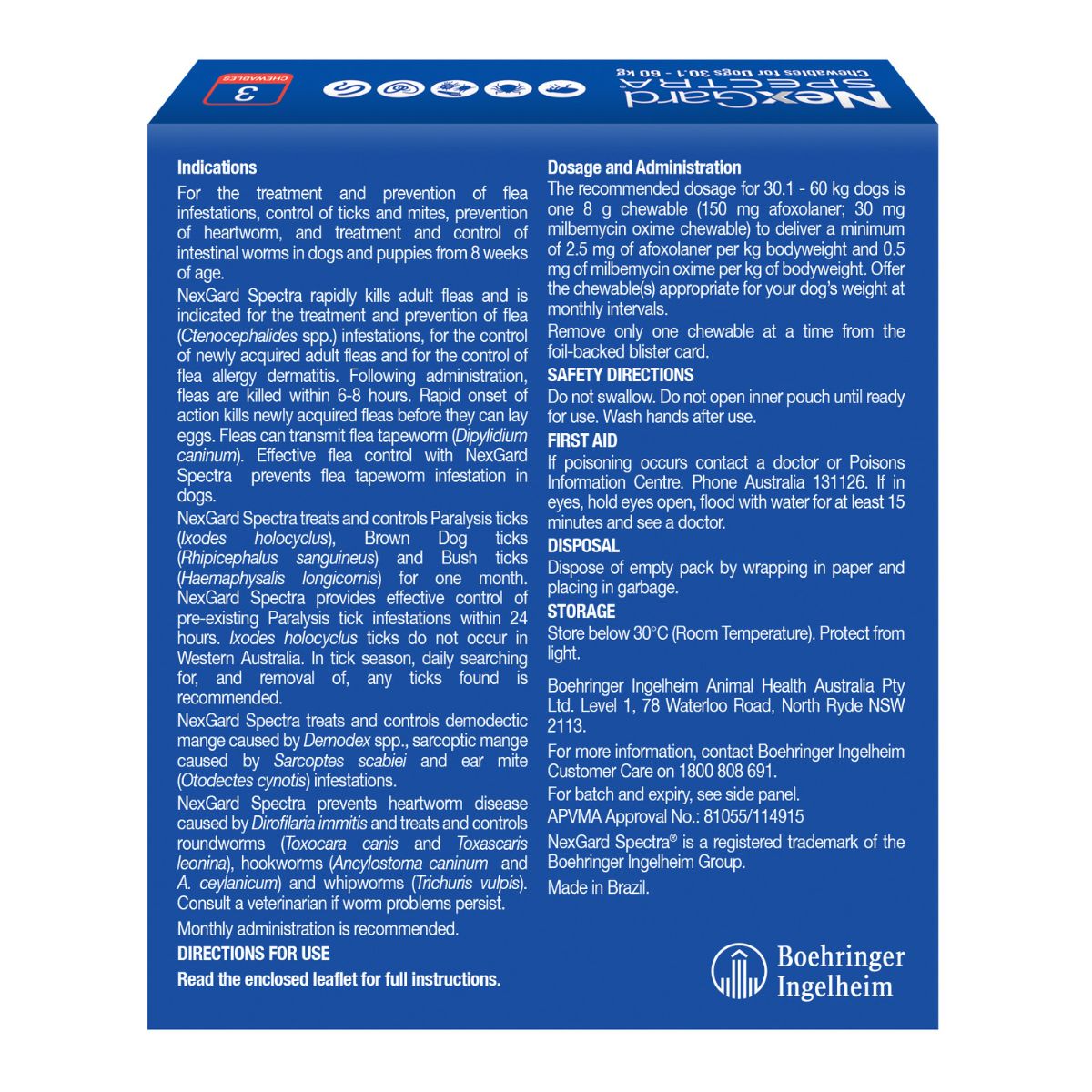 NexGard Spectra Dogs 30.1-60kg 3pk-2018816630674558977