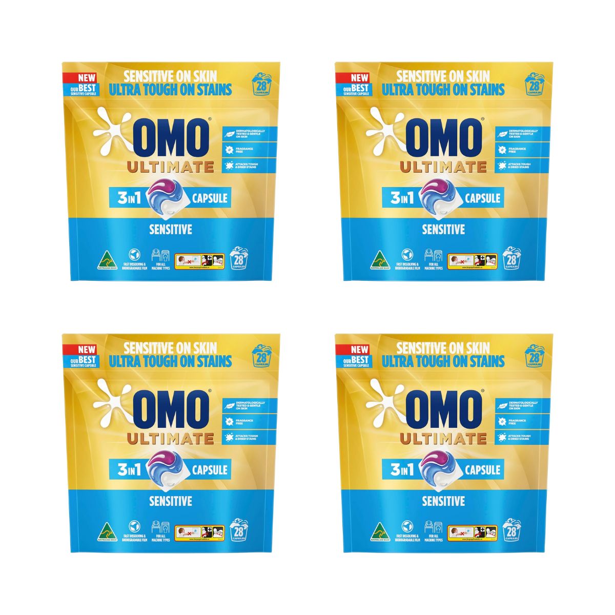 Omo Ultimate 3in1 Sensitive 112 Laundry Capsules-2006733379499855872