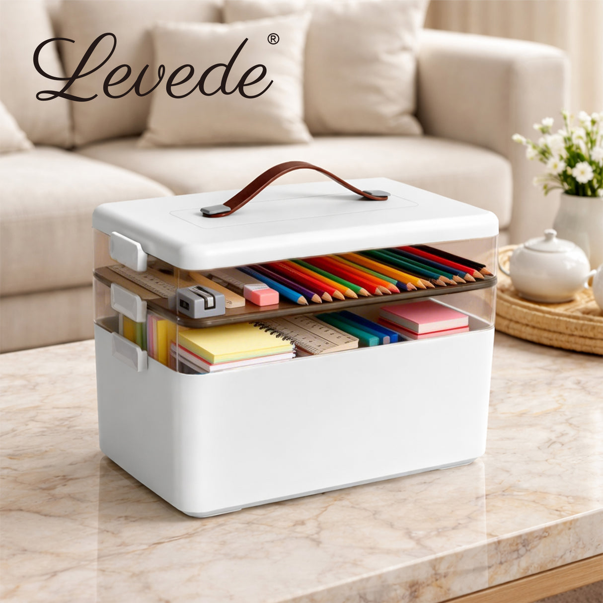 Levede Medical Storage Box Three Layer Medicine Case-2017004943969488903
