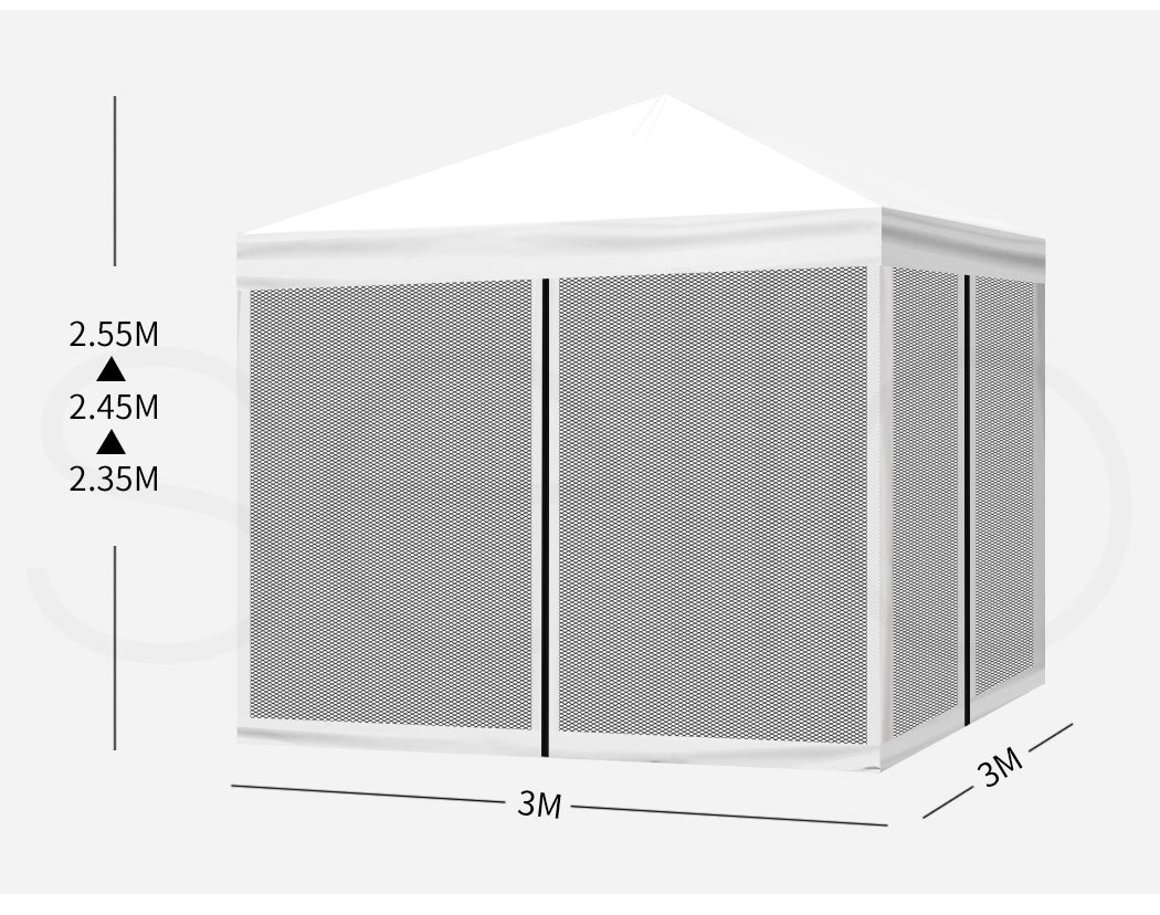Mountview Gazebo 3x3 Marquee Pop Up White-2018816887932194818