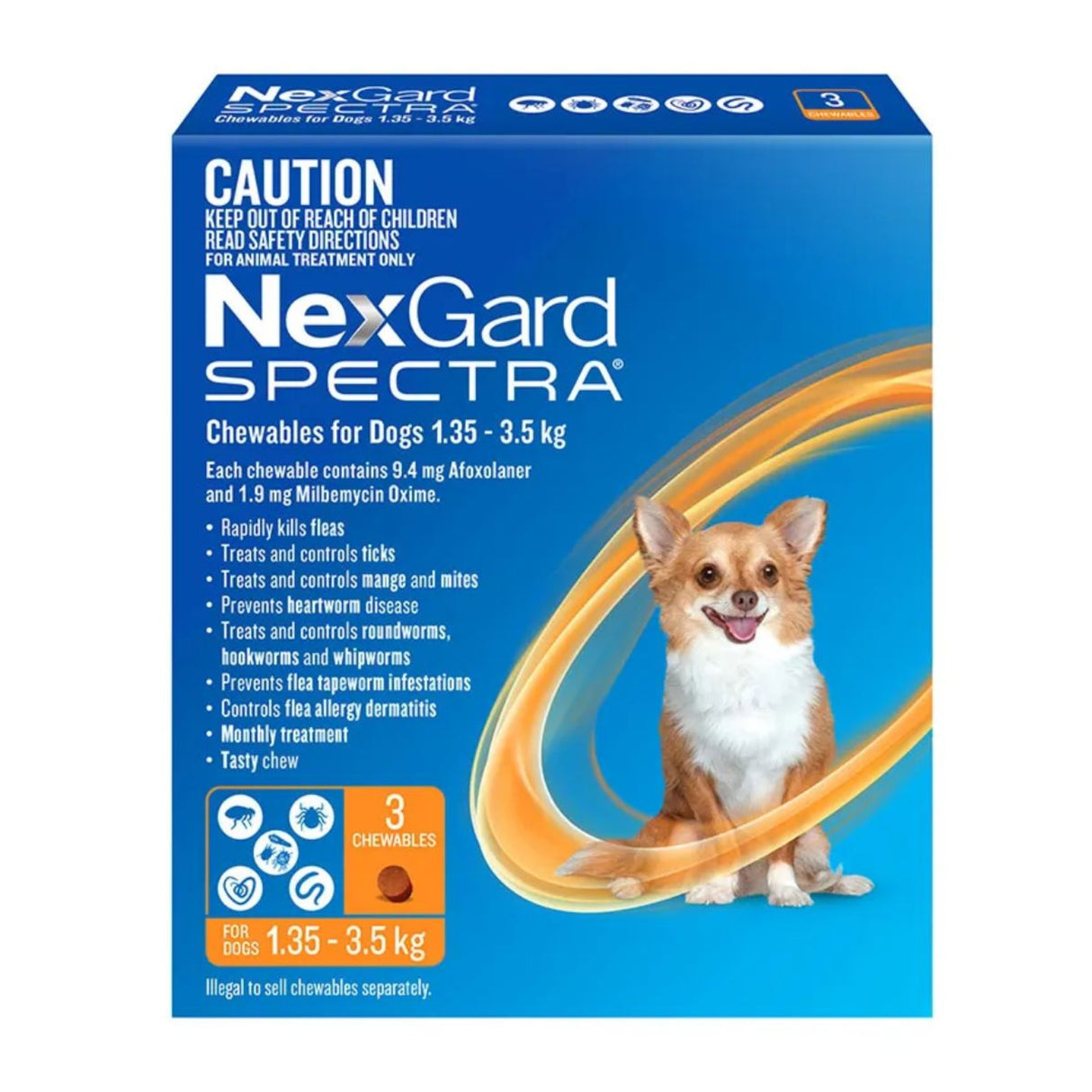 NexGard Spectra Dogs 1.35-3.5kg 3pk-2018816694822244353