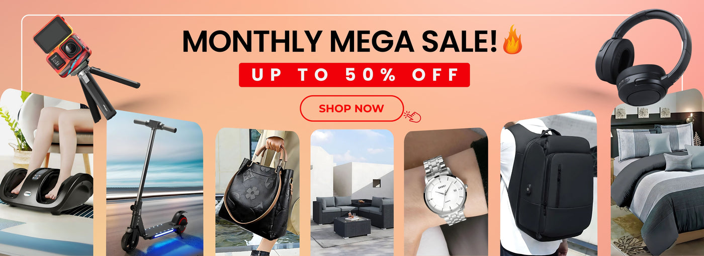 Monthly Mega Sale up to 50% off on top products – Shop Now.
