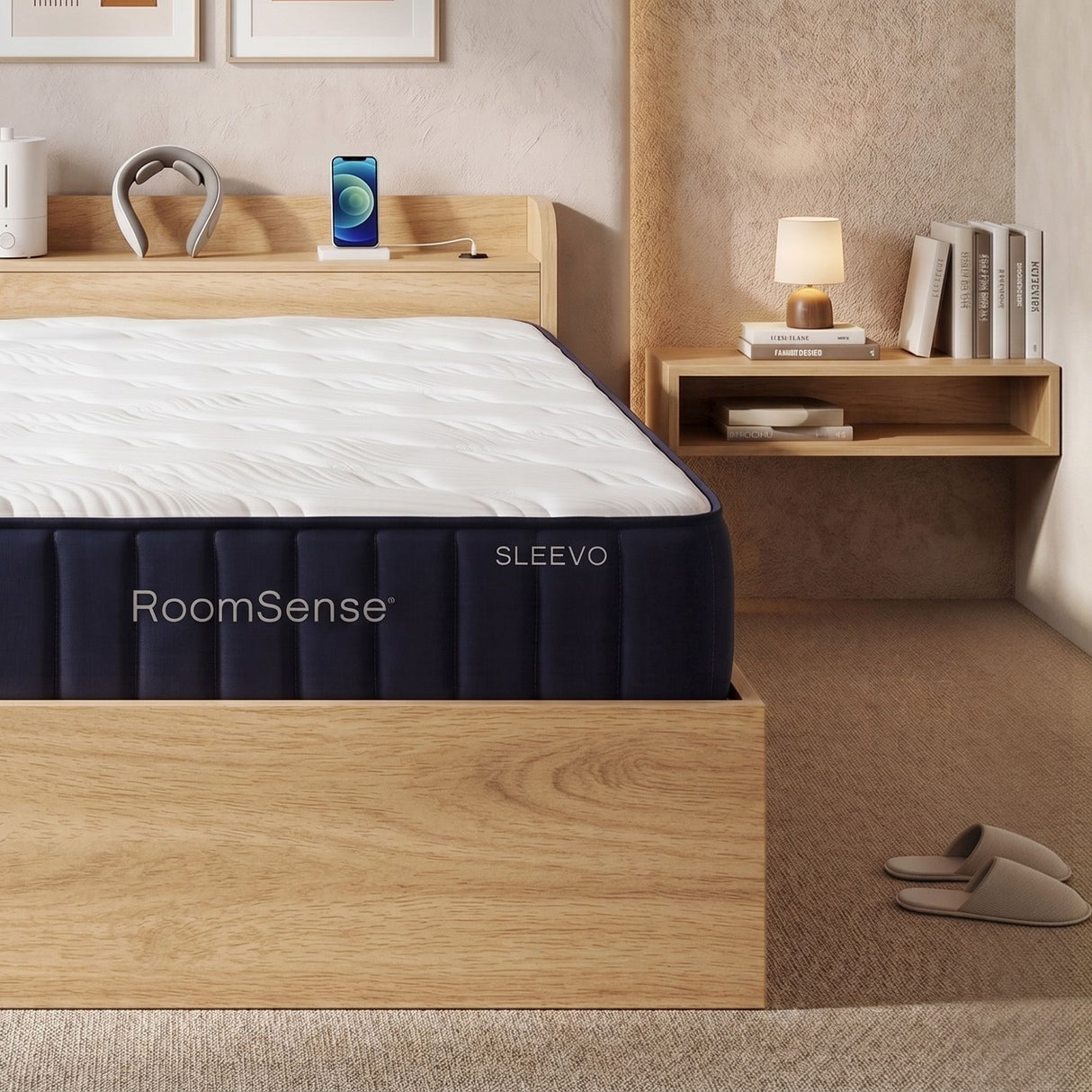 RoomSense Single Firm Mattress 26cm Bundle with Storage Bed Frame