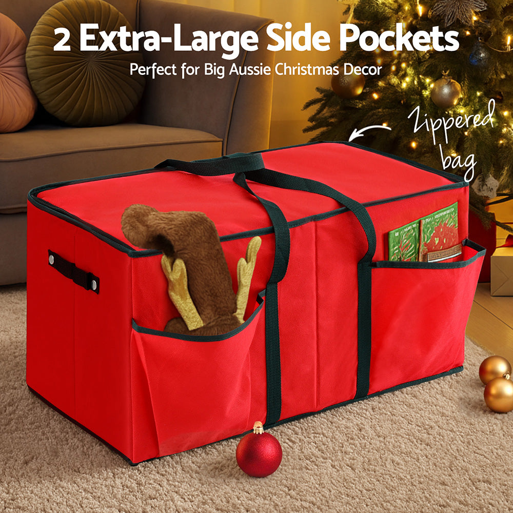 Jingle Jollys Christmas Baubles Storage Box 128 Slots Decor Ornaments Container