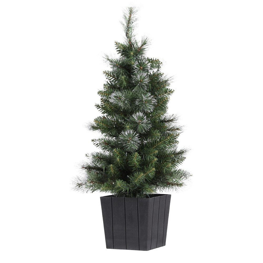 90cm Festive LED Christmas Potted Tree for Holiday Cheer
