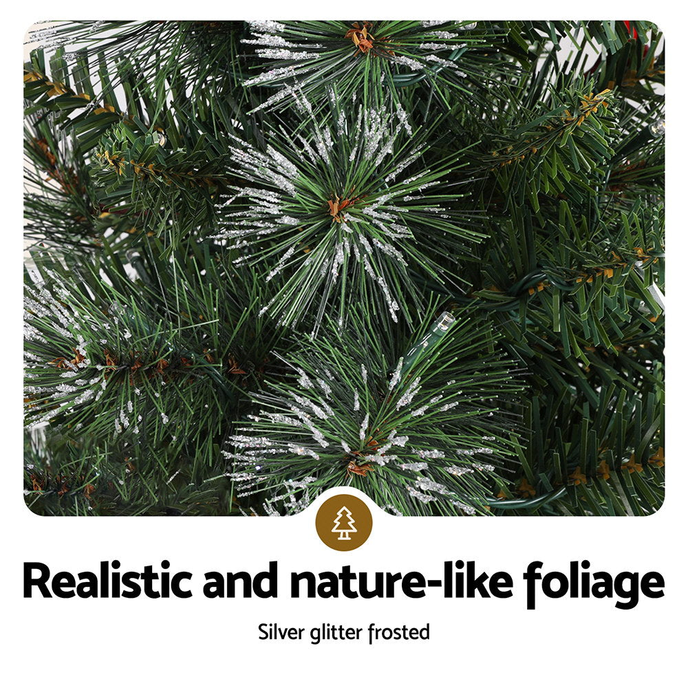 90cm Festive LED Christmas Potted Tree for Holiday Cheer