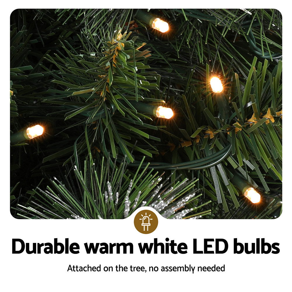 90cm Festive LED Christmas Potted Tree for Holiday Cheer