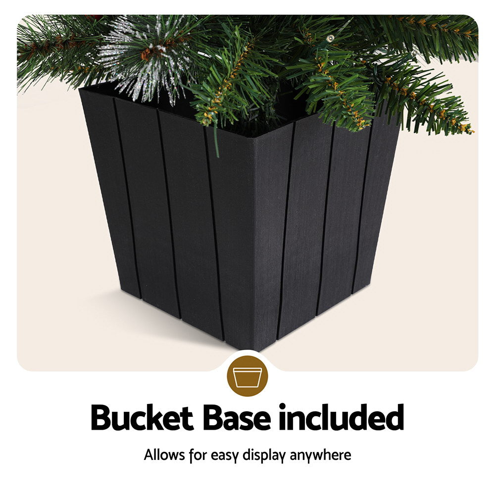 90cm Festive LED Christmas Potted Tree for Holiday Cheer