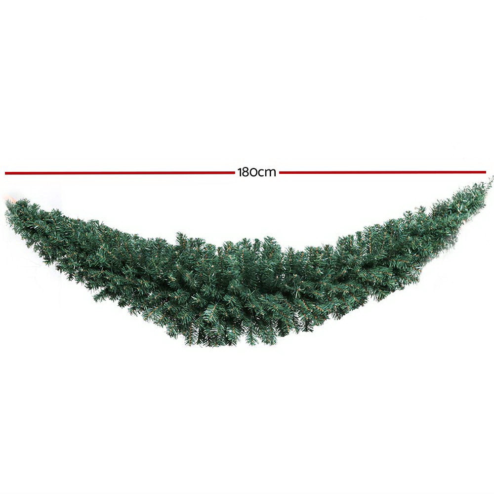 Luminous Evergreen 1.8m Christmas Garland - Festive Holiday Decor for Weddings and Parties