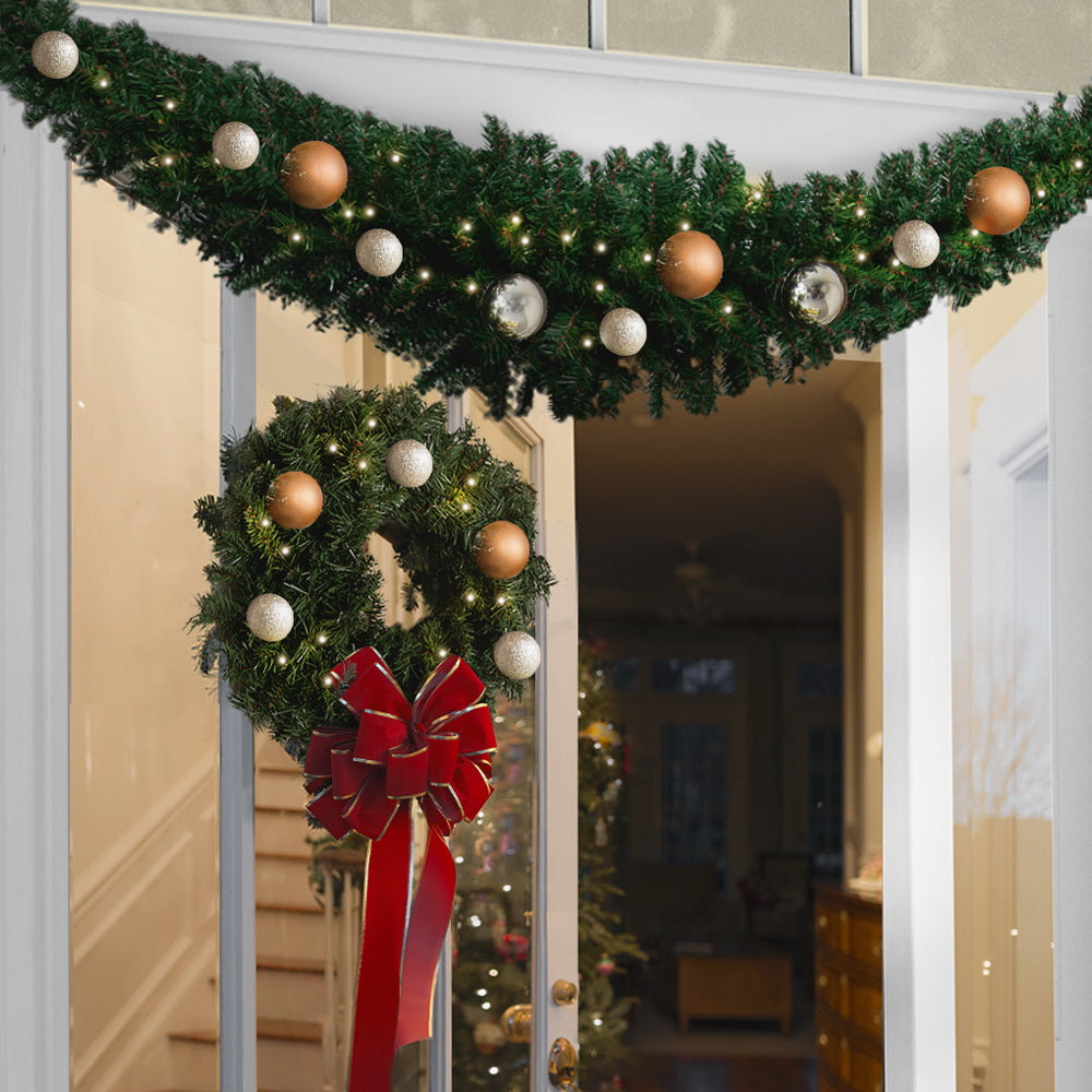 Luminous Evergreen 1.8m Christmas Garland - Festive Holiday Decor for Weddings and Parties