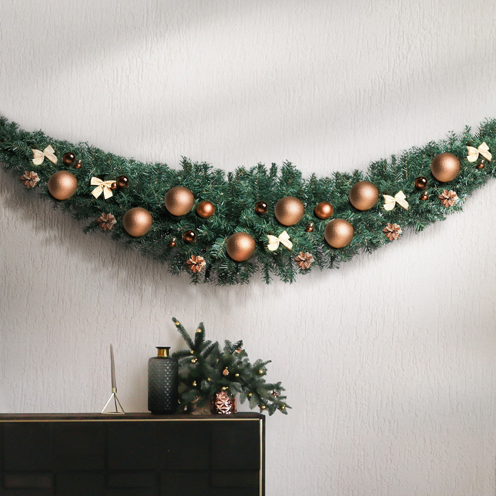 Luminous Evergreen 1.8m Christmas Garland - Festive Holiday Decor for Weddings and Parties