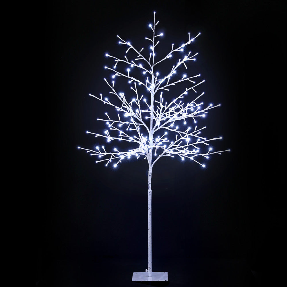 5ft Solar-Powered LED Christmas Tree with 304 Twinkling Lights