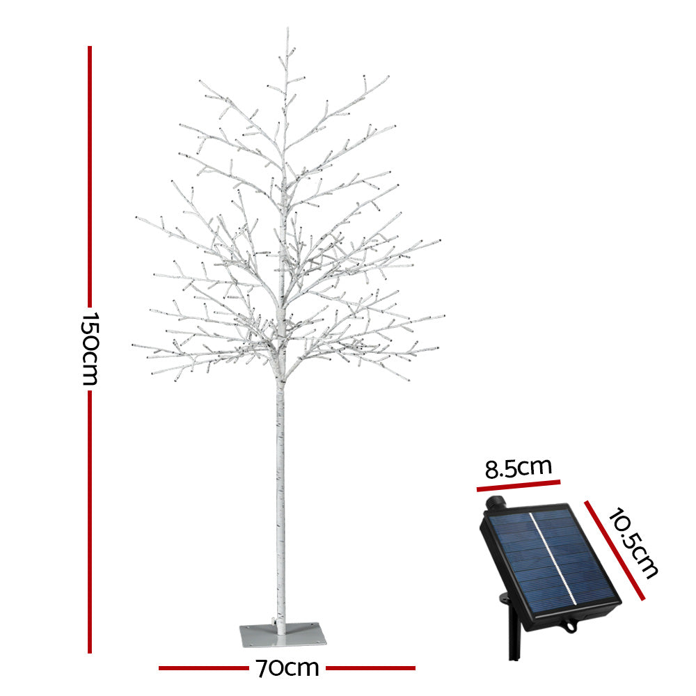 5ft Solar-Powered LED Christmas Tree with 304 Twinkling Lights