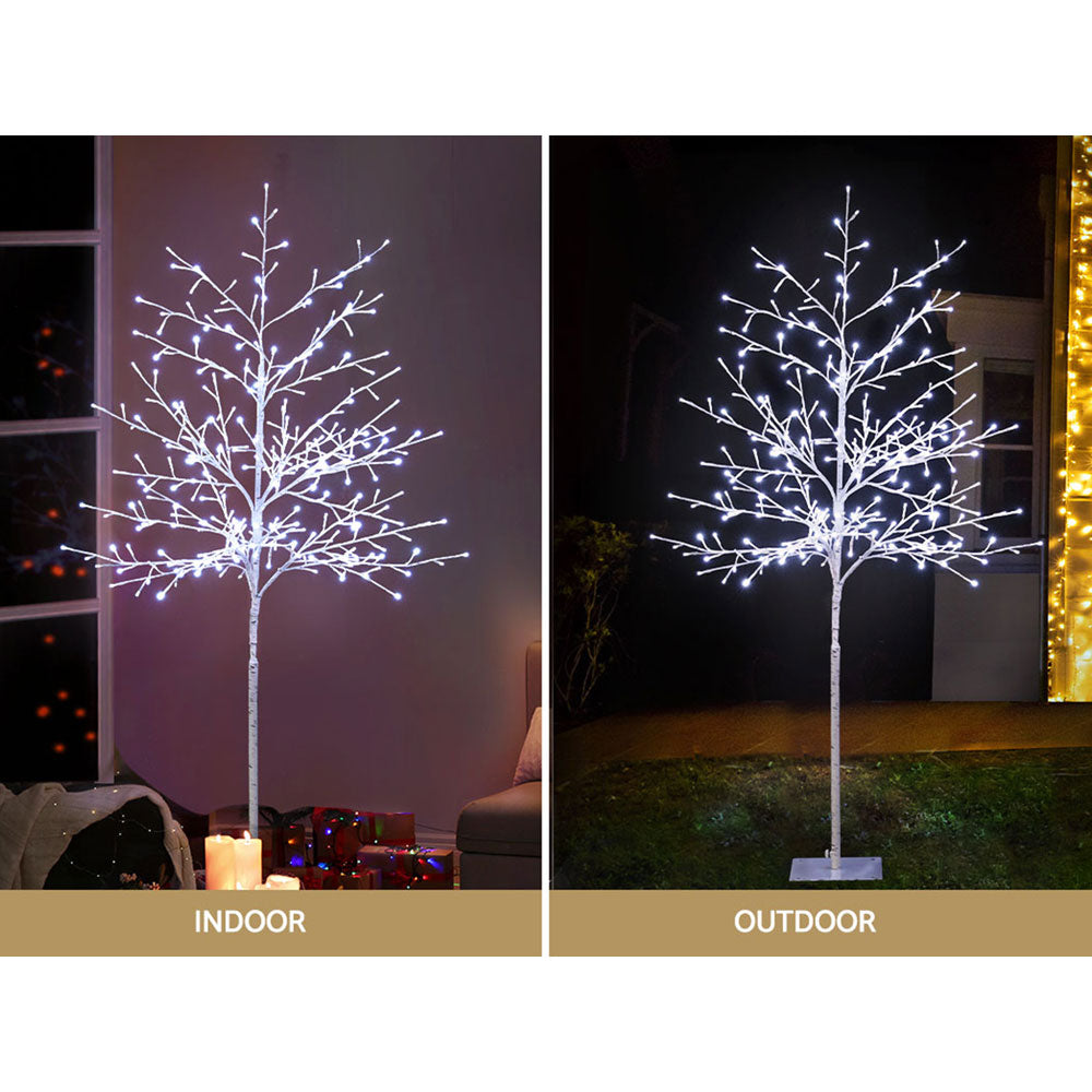 5ft Solar-Powered LED Christmas Tree with 304 Twinkling Lights