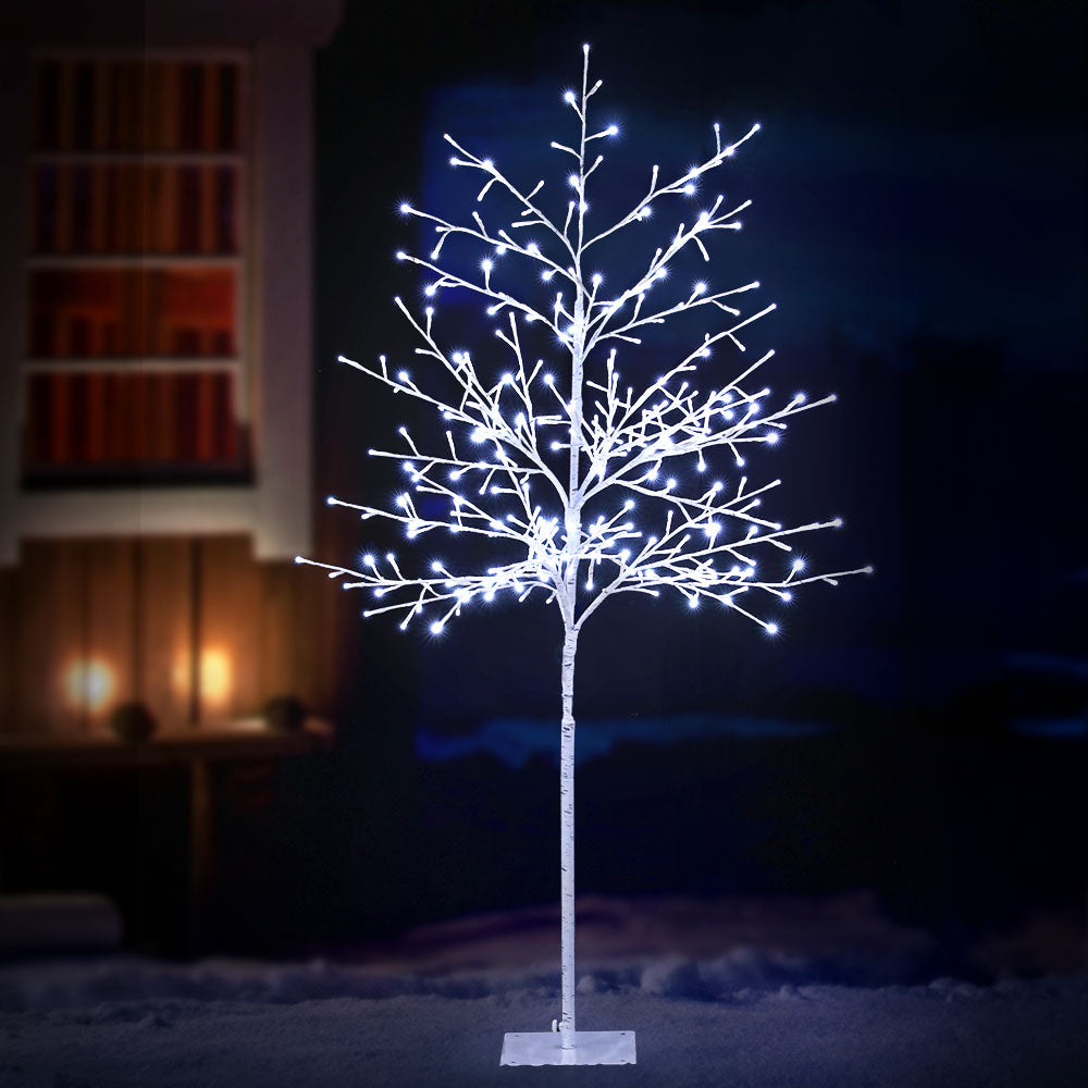 5ft Solar-Powered LED Christmas Tree with 304 Twinkling Lights