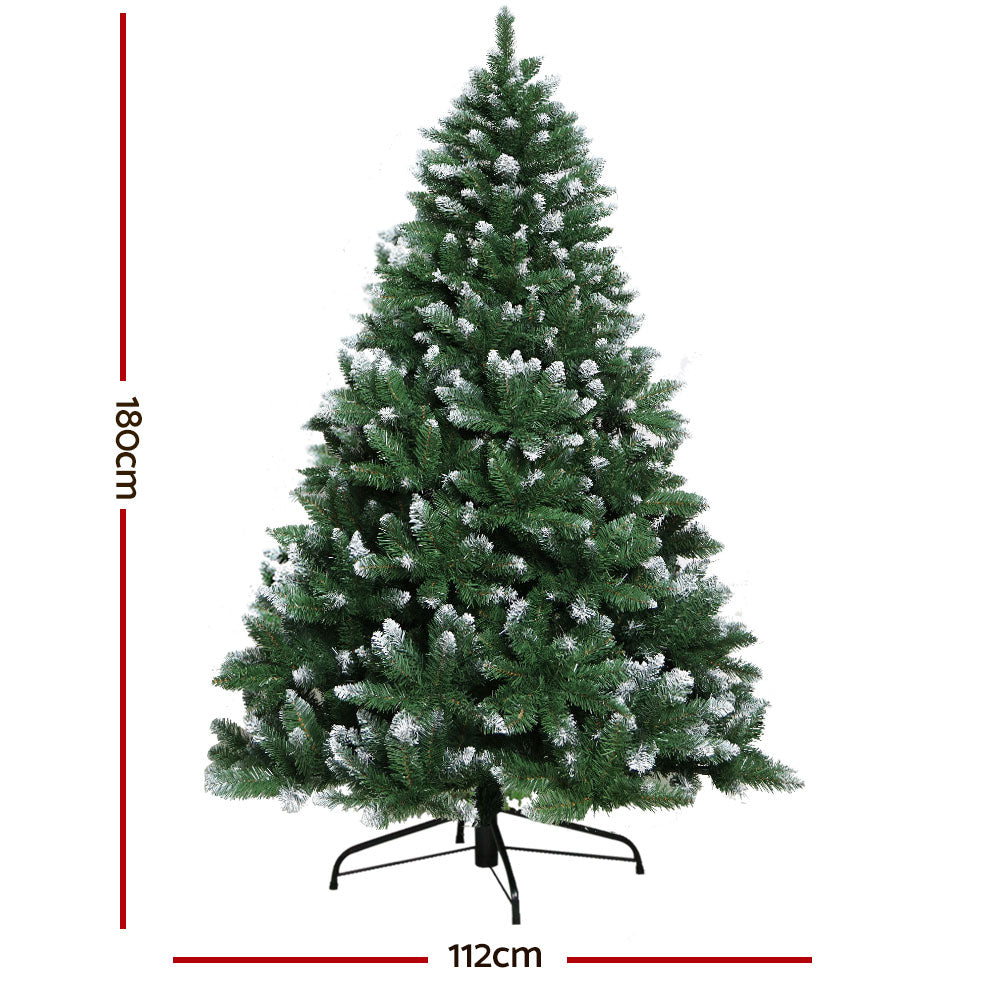 Snowy Elegance 1.8m Christmas Tree with 650 Lifelike Tips
