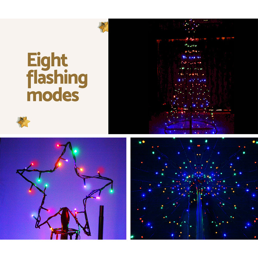 12ft Solar-Powered LED Christmas Tree with 400 Twinkling Lights