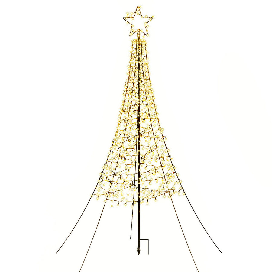Jingle Jollys Solar Christmas Tree 2.1m 320 LED Net Lights Xmas Trees Decoration